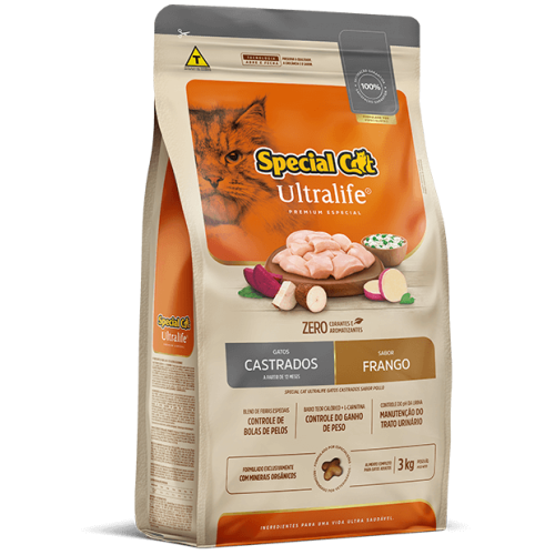 Special Cat ULTRALIFE CASTRADOS FRANGO 10,1KG Special Cat ULTRALIFE CASTRADOS FRANGO 10,1KG