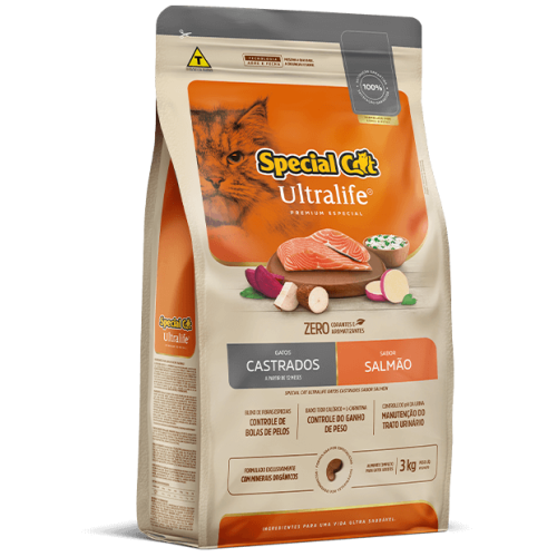 Special Cat ULTRALIFE CASTRADOS SALMAO 10,1KG Special Cat ULTRALIFE CASTRADOS SALMAO 10,1KG